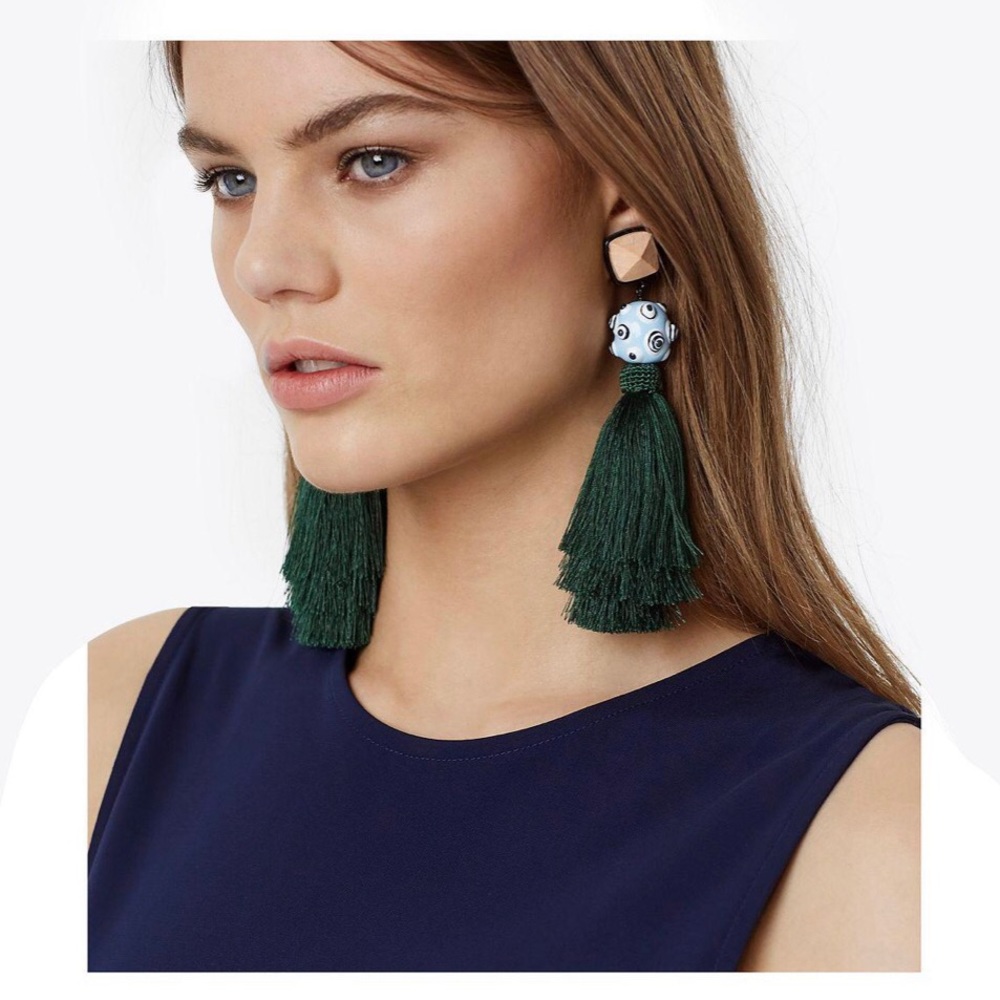 Tory Burch Silk Tassel Clip-on Earrings